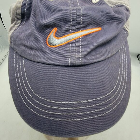 Nike Toddler Cap Adjustable Strap Navy & Gray Durable Cotton Embroidered Swoosh - Picture 9 of 10